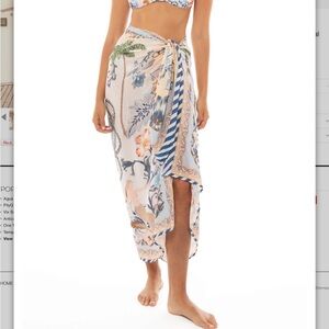 Agua Bendita Marine Kai Rope Print Beach Sarong Pareo Cover-Up - one size